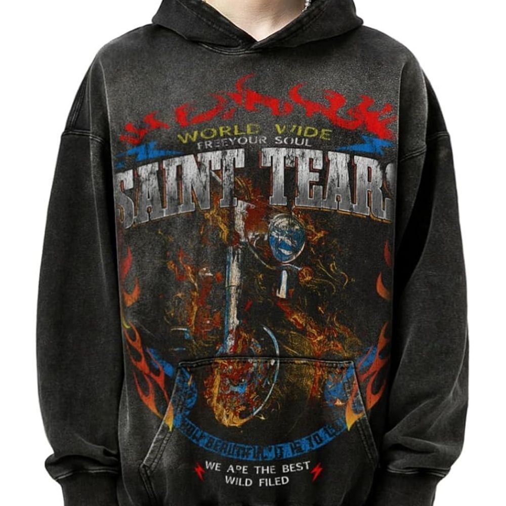 Saint Tears XL Heavy Hoodie motorcycle